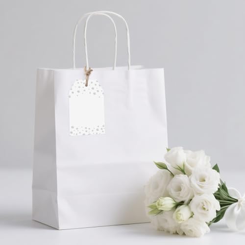 Anwyll Gift Tags with String - 100 Pcs Silver Foil Gift Tags for Presents - Image 5