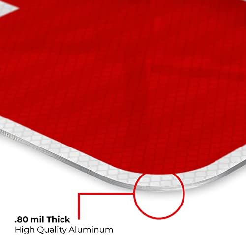 FDC Right Arrow Sign, Red Background, - Image 6