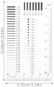 1Pc High-Precision Transparent Crack Width Gauge Scratch Spot Measurement Tool Gauge Ruler for Precise Inspection of Surface Defects - Image 3