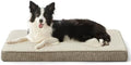 JOEJOY Orthopedic Dog Bed for Large Dogs, Washable Dog Crate Bed Large Sized with Removable Cover, Egg Memory Foam Big Pet Beds, Beige, 35"x22" by JOEJOY