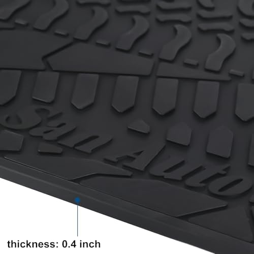 Car Floor Mat for Jeep Wrangler Sahara Rubicon JK 4 Door 2014 2015 2016 2017 2018 Full Set 4 Pieces Custom Fit Black Red Rubber Auto Floor Liner Mat All Weather Heavy Duty Odorless - Image 6