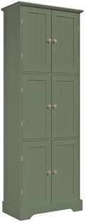 ChooChoo 63.2" Tall Bathroom Storage Cabinet with 6 Doors by ChooChoo