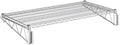 24" x 48" Wire Chrome Wall Mount Shelf, Commercial Fixed Wall Mount Rack, NSF, Metal Floating Shelving for Kitchen, Stock Rooms, Home and Hotel by Zedfire