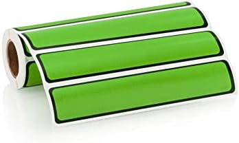 Carstens Adhesive Sticker Labels, 5 3/8” x 1”, Binder Labels for 1” Ring Binder Spines, Green, Roll of 200 - Image 6