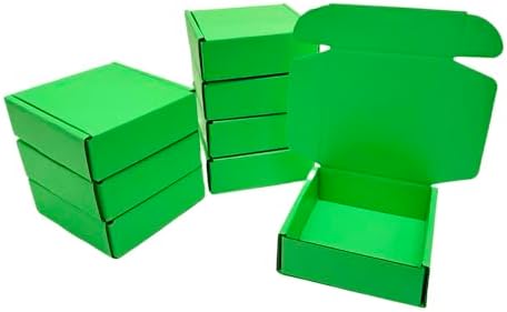 50 Pack 4.7x4.7x1.6 in Green Shipping Boxes by Unknown