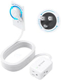 TROND 360 Rotating Flat Plug Extension Surge Protector 12 ft, 3 AC, White by TRONDOfficial