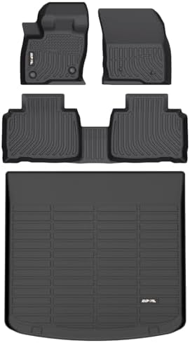 AIPOIL® Floor Mats & Cargo Liner Set for 2019-2023 Lincoln Nautilus & 2016-2018 Lincoln MKX All Weather Protection TPE Anti-Slip Automotive Full Set Custom Car Mats Accessories - Black by AIPOIL