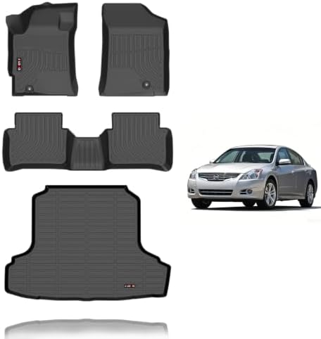 KELCSEECS Floor Mats & Cargo Liner for 2007 2008 2009 2010 2011 2012 Nissan Altima Sedan S|SL|SE|SR All Weather Car Mats Nissan Altima Floor Mats Accessories by KELCSEECS