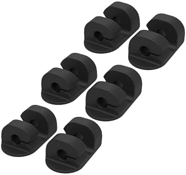 Scosche CMAA2-6PKRP 6 Pack Adhesive Cable Management Clip Kit, Cord Organizer, Wire Holder for Desk, Nightstand, Phone Charger, Computer, Home, Office, Car, Black by Scosche