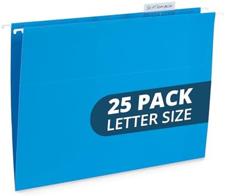 Blue Summit Supplies 25 Hanging File Folders, Letter Size, Blue by BlueSummitSupplies