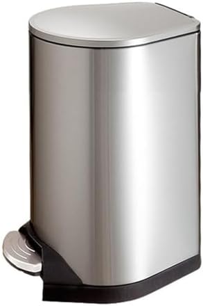 Stainless Steel Hands Free Trash Can with Soft Close Lid for Home Office Bathroom 7L by Unknown