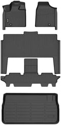 AIPOIL® Floor Mats & Cargo Liner Set for 2011-2021 Dodge Grand Caravan 7 Seat All Weather Protection TPE Anti-Slip Automotive Full Set Custom Car Mats Accessories - Black by AIPOIL