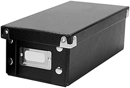 Snap-N-Store Index Card Holder Storage Box - Collapsible Organizer Box fits 1100 Flash Cards - Business, Recipe, or Note Card - 4 x 6, 1 Pack, Black by Snap+N+Store