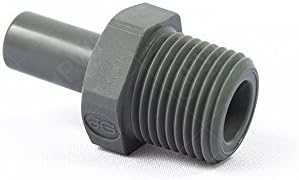 John Guest Push-to-connect male threaded stem adapter, 1/4" x 1/8" NPTM, 10/pack by JohnGuest