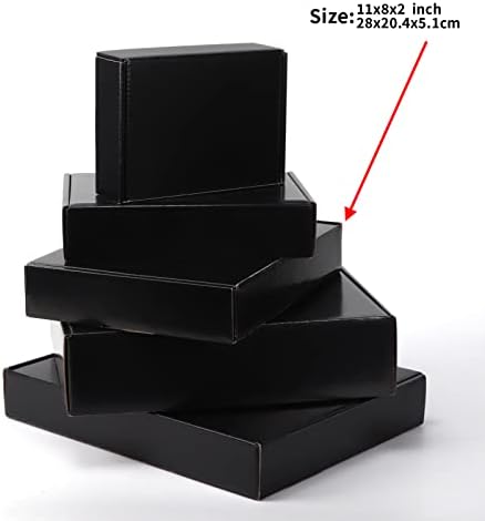 EXYGLO Shipping Cardboard Boxes for Small Business, Packing and Mailing, 11x8x2 - Pack of 25, Black - Image 5