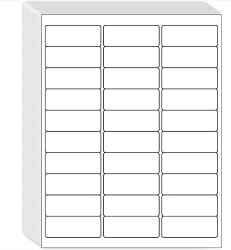 1" x 2-5/8" Shipping Address Labels 30000 Label Stickers Paper for Laser/Inkjet Printer 30 per Page Printable Mailing Labels - Matte, 1000 Sheets by Unknown