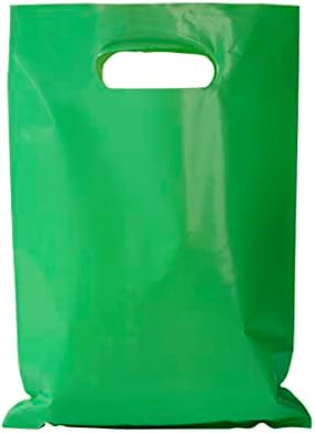 ysmile Green Plastic Shipping Bag with Handle for Small Business Poly Merchandise Bag for Retail in Bulk Party Favor 2.5 Mil 7.8"x11.8" - Image 2