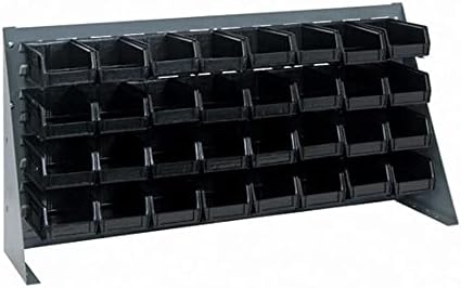 Quantum Storage Systems QBR-3619-230-18BK Ultra Bin Complete Bench Rack Package with 18 Ultra Bins, 36" x 8" x 19" , Black by QuantumStorageSystems