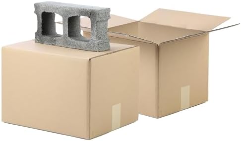 The Boxery 12"x12"x6" Heavy Duty Double Wall (ECT48) Boxes - 15 Count by TheBoxery
