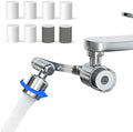 Frizzlife Water Filter for Sink Faucet Extender, NSF/ANSI 372, 9pcs Filter Reduce 99% Chlorine, 1080° Rotating Brass Swivel Aerator, 2 Modes Spray Faucet Filter for Skin Kitchen Bathroom Sink, FF1080 by FRIZZLIFE