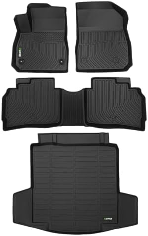 HAFIDI® Floor Mats & Cargo Liner Fit for 2016-2024 2025 Chevy Malibu Car Mats for Malibu All Weather Floor Liners Protection TPE Anti-Slip Automotive Full Set Custom Malibu Accessories - Black by HAFIDI