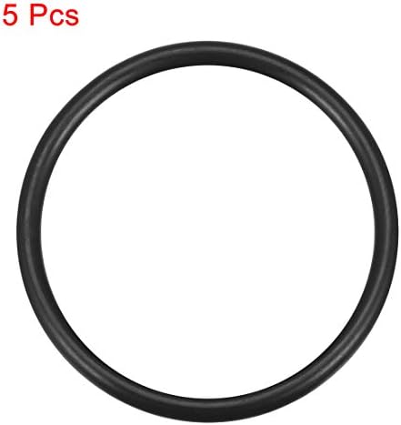 uxcell Nitrile Rubber O-Rings 52mm OD 45mm ID 3.5mm Width, Metric Nitrile Rubber Sealing Gasket for Automotive Machine Plumbing, Pack of 5 - Image 2