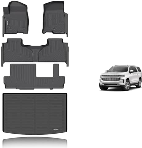 KELCSEECS Floor Mats for Chevy Suburban/GMC Yukon XL 8 Seats 2021-2026 by KELCSEECS