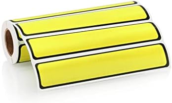 Carstens Adhesive Sticker Labels, 5 3/8” x 1”, Binder Labels for 1” Ring Binder Spines, Yellow, Roll of 200 by Carstens
