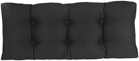 Klear Vu The Gripper Non-Slip Tufted Bench Cushion for Indoor Furniture, Assembled in USA, Entryway Storage, Bay Window, Corner Nook or Piano Seat, 33 Inches, Solid Black - Image 4