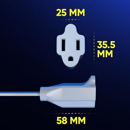 Maximm 6 Ft UL 360° Rotating Flat Wire Extension Cord, 1-Outlet, 16/3 AWG - Image 6