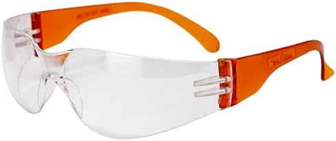 BISON LIFE Clear/Orange Safety Glasses for Men & Women, ANSI Z87.1, 12 Pack - Image 6