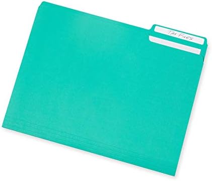 Blue Summit Supplies 100 File Folders, Letter Size, 1/3 Cut, Gem Tones - Image 4