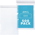 6"x9" Heavy-Duty Zip Bags, 100 Count, 4 Mil Thick, Zip Top Lock by GPI