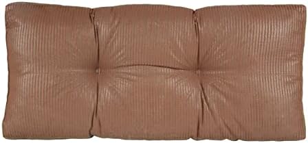 Klear Vu The Gripper Non-Slip Tufted Bench Cushion for Indoor Furniture, Assembled in USA, Entryway Storage, Bay Window, Corner Nook or Piano Seat, 30 Inches, Solid Gold - Image 3