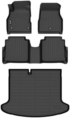 AIPOIL® Floor Mats & Cargo Liner Set for 2018-2024 Nissan Kicks All Weather Protection TPE Anti-Slip Automotive Full Set Custom Car Mats Accessories - Black by AIPOIL