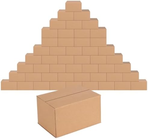 Edenseelake 50 Pack 7x5x4 inches Shipping Boxes Corrugated Cardboard Boxes for Packing, Moving, Mailing, Brown by Edenseelake