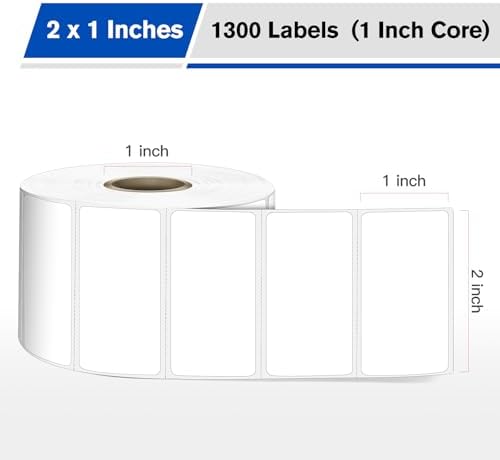 LLIKED 2"x1" Thermal Labels 1300 Removable Labels with No Residue - Image 2