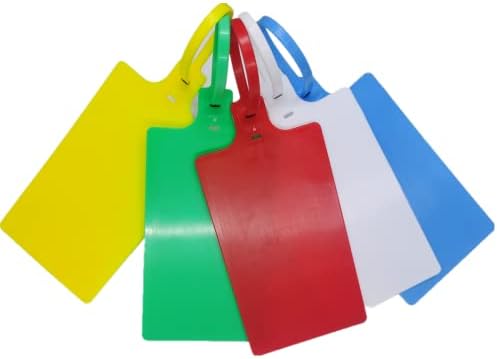 Plastic Seals Shipping Tags Logistics Use Big Sign Tie Large Label Tie, 255mm Total Length, Package of 100pcs (5 Colors Mixed) by XF-Vel