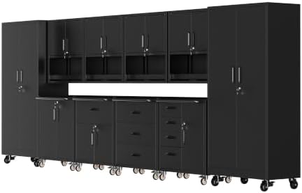 10-Piece Garage Storage Cabinets System Heavy Duty Workshop Set by FLIXELIO