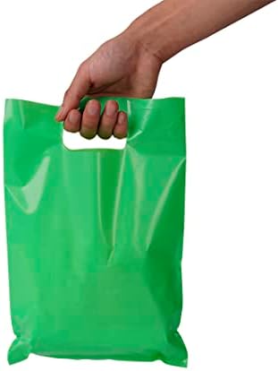 ysmile Green Plastic Shipping Bag with Handle for Small Business Poly Merchandise Bag for Retail in Bulk Party Favor 2.5 Mil 7.8"x11.8" by ysmile