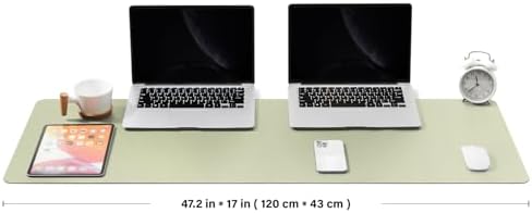 Large Cork Desk Mat - 47.2"x 17" Desk Pad for Office and Home - Ideal for Large Mouse Pad and Desk Mats on Top of Desks(Light Green) - Image 2