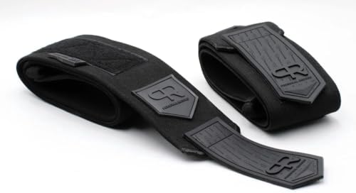 PR Personal Record Elbow Wraps for Weightlifting - Heavy Duty Construction, 25% More Elasticity, Reinforced Stitching, Extra Wide Fastener, Easy to Adjust, All Black - Image 6
