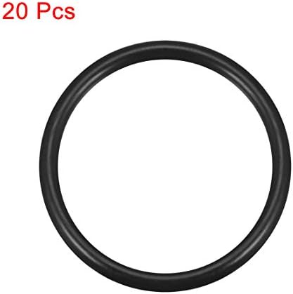 uxcell Nitrile Rubber O-Rings 48mm OD 41mm ID 3.5mm Width, Metric Nitrile Rubber Sealing Gasket, Pack of 20 - Image 2