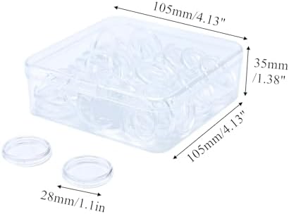 Clear Discbound Discs Set 50pcs 28mm Plastic Expansion Rings with Clear PP Holder PC Book Binding Discs for Disc Bound Notebook Planner Binder Accessories Note-Taking System (28mm) - Image 6