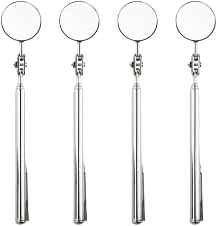 Flylin 4Pcs Telescoping Inspection Mirror Pen Style 33mm for Car Repair by Flylin