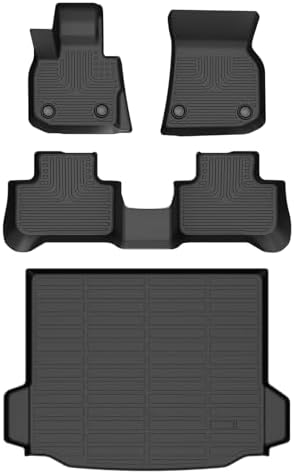 AIPOIL® Floor Mats & Cargo Liner Set for 2018-2024 BMW X3 G01/M40i/30i/M (Not fit car Without Spare tire & X3 30e) All Weather Protection TPE Car Full Set Custom Car Mats Accessories - Black by AIPOIL
