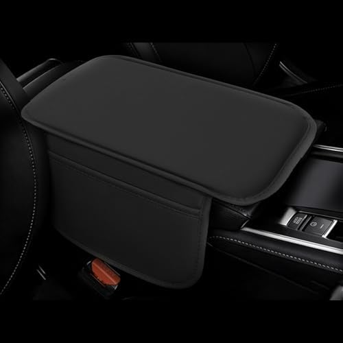 Car Center Console Cover, Leather Car Armrest Cover with 2 Side Storage Bags, Waterproof Anti-Scratch Console Protector, Universal Armrest Pad for Most SUVs, Sedans and Trucks (Black) by Unknown