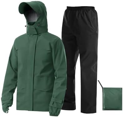 iCreek Rain Suit Waterproof Breathable Lightweight 2-Piece Rain Gear Unisex by iCreekoutdoor
