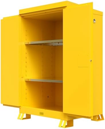 Justrite Reinforced Steel Outdoor Flammable Liquid Storage Cabinet - Image 4