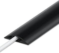 10FT Floor Cord Cover, Black Cord Hider Floor, Durable Cord Covers for Wires on Floor, Cable Floor Cover Power Cord Cover, Floor Cord Protector Hide Cords on Floor Cord Cavity: 0.47" W x 0.24" H by LZEOY